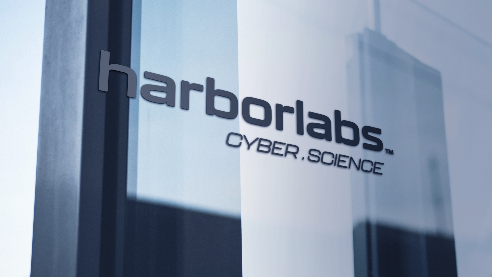 The Harbor Labs logo with the tagline "CYBER.SCIENCE" on a modern building.